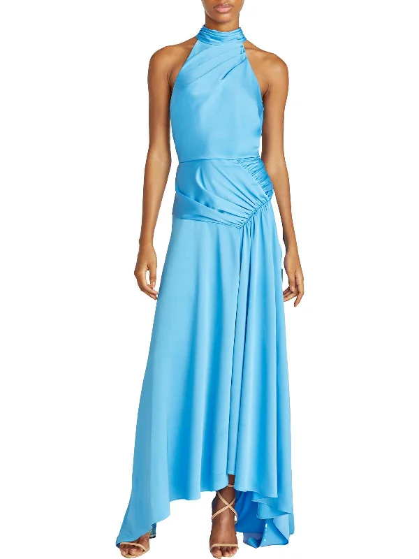 Crazy Deals summer dressWomens Gathered Hi-Low Halter Dress