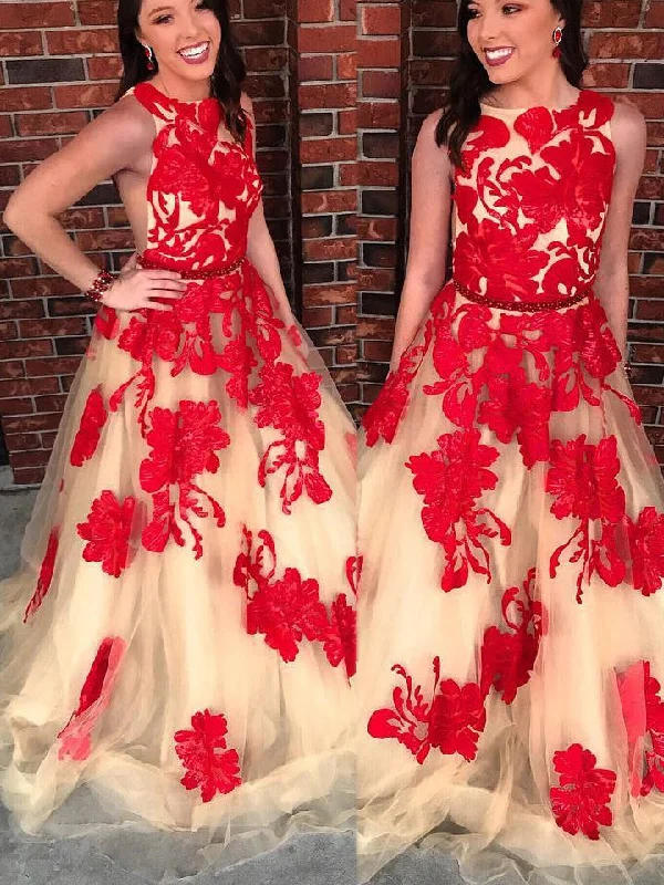 Value Deals Chic Prom Dresses Bateau Open Back Red Appliques Prom Dress Long Evening Dress JKL905 Value Deals Chic Prom Dresses Bateau Open Back Red Appliques Prom Dress Long Evening Dress JKL905