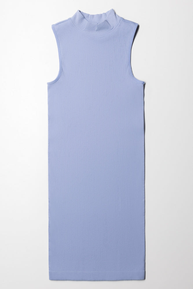 Fantastic Deals wrap-around dressSeamfree Turtle Neck Sleeveless Dress Blue