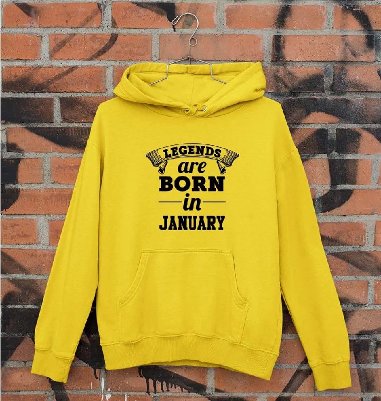 fashion hooded jacketLegends are Born in January Unisex Hoodie for Men/Women