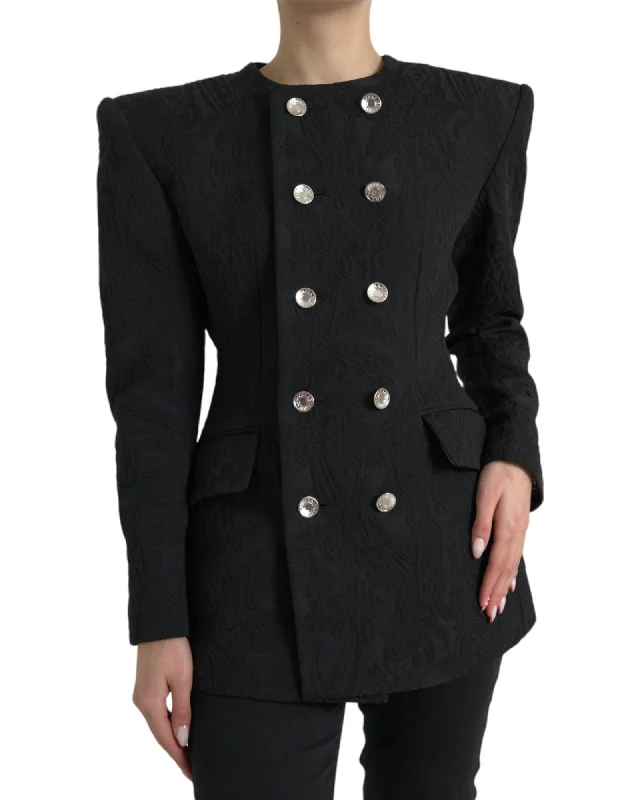 Special Savings breathable jacketDolce & Gabbana  Women's Floral Embroidered Double Breasted Blazer