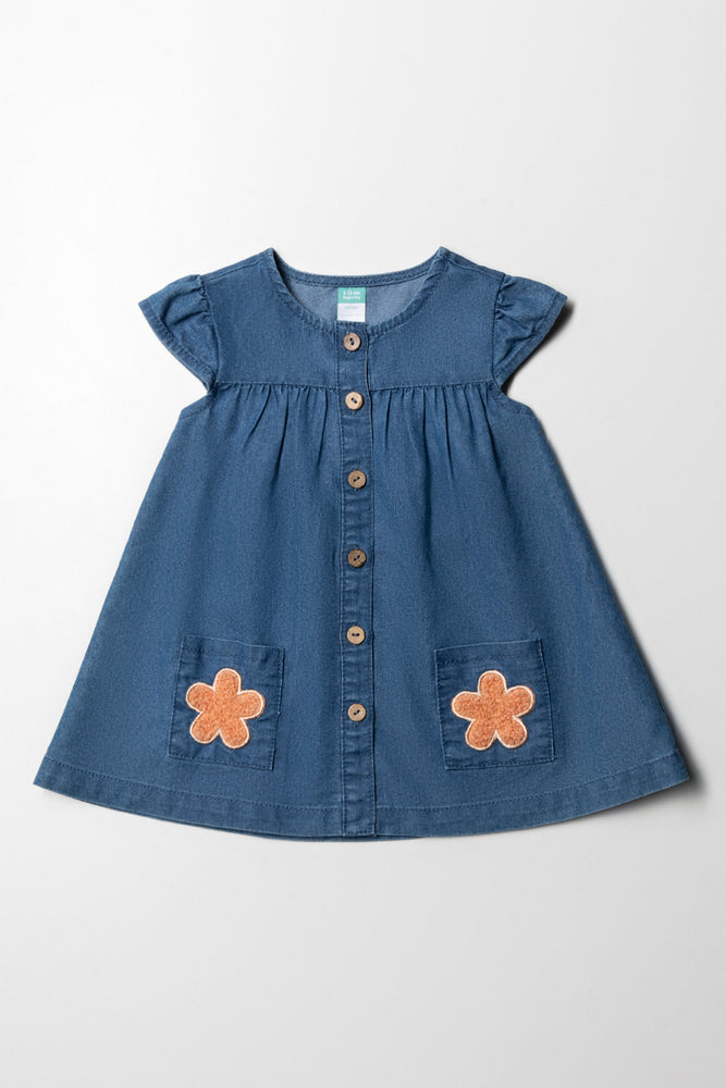 Take Advantage floral midi dressA-Line Button Through Dress Blue