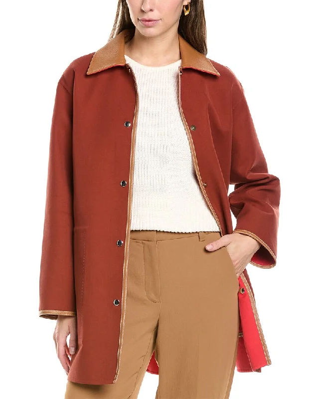Hot Deal oversized trench coatLafayette 148 New York Reversible Fairmont Wool Jacket