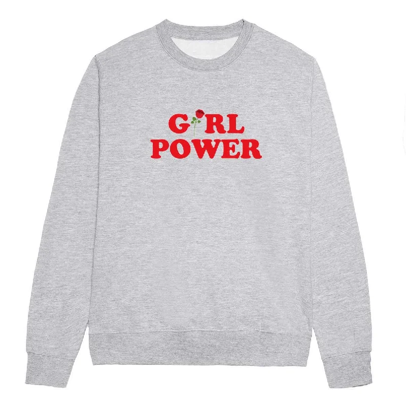 Final Clearance performance gym sweatshirtGirl Power Rose Feminist Sweatshirt