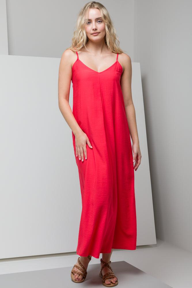Price Reduction ruched dressStrappy A-Line Maxi Dress Red