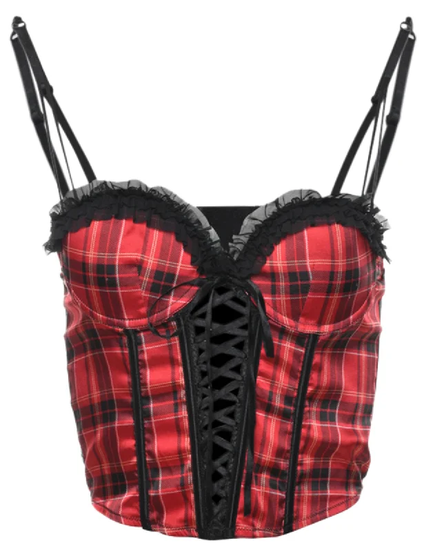 performance jacketChecked Pattern Bustier - S