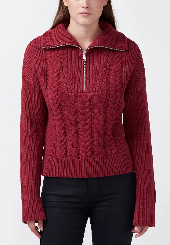 Weekend Deal stylish training hoodieSorella Women's Long Sleeve Sweater in Dark Red - SW0032F Weekend Deal stylish training hoodieSorella Women's Long Sleeve Sweater in Dark Red - SW0032F
