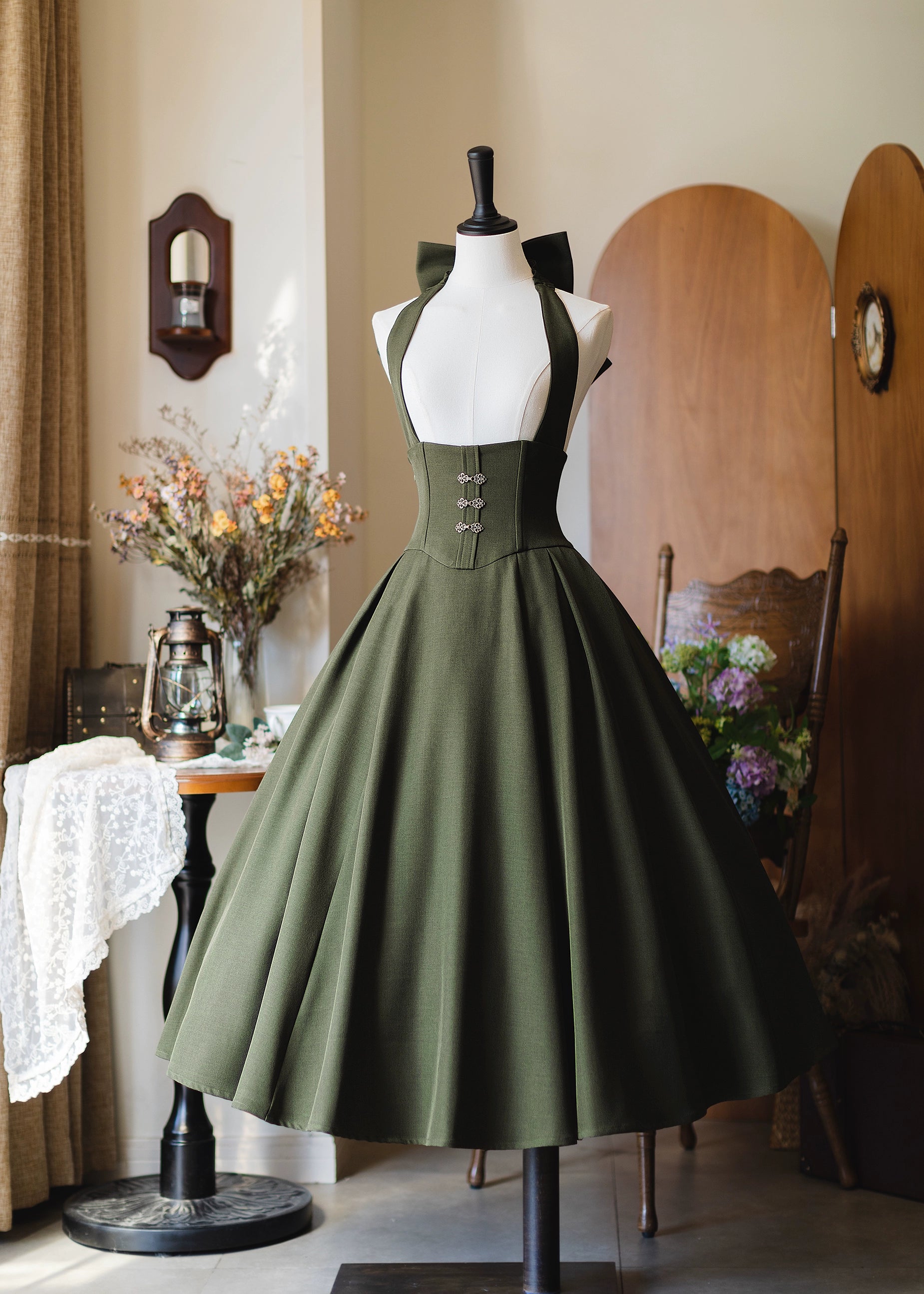 Year-End Sale trendy dressForest Wardrobe~Vintage Lolita Skirt Fishbone Halter SK Autumn Jacket