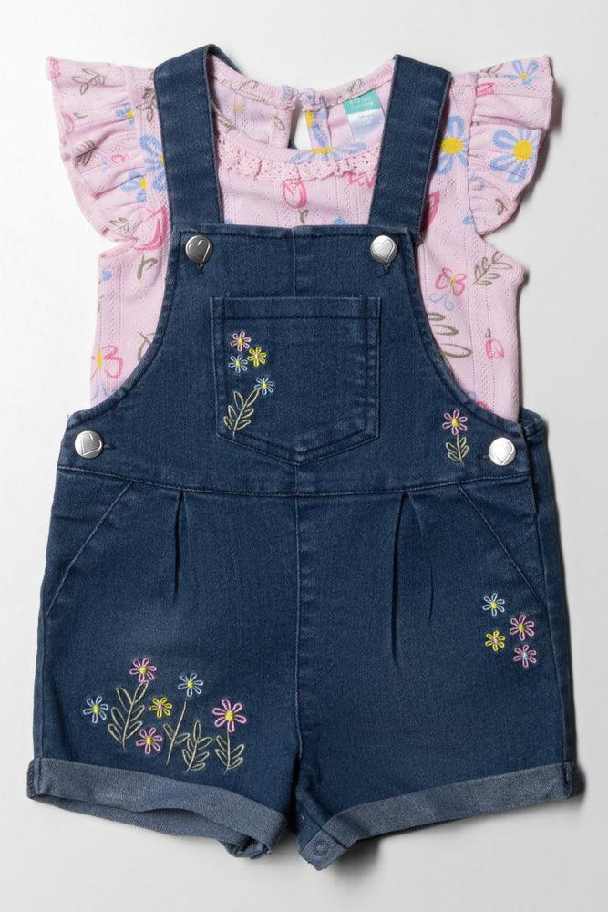 Midnight Madness bodycon dressDungaree & T-Shirt Set Blue & Pink