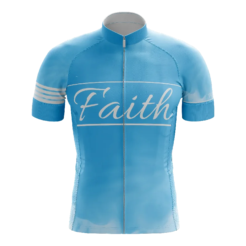 YEAR-End Clearance fitness lifestyle hoodieFaith Blue Short Sleeve Cycling Jersey