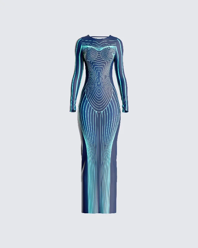Final Clearance form-fitting dressLarisa Body Print Knit Maxi Dress