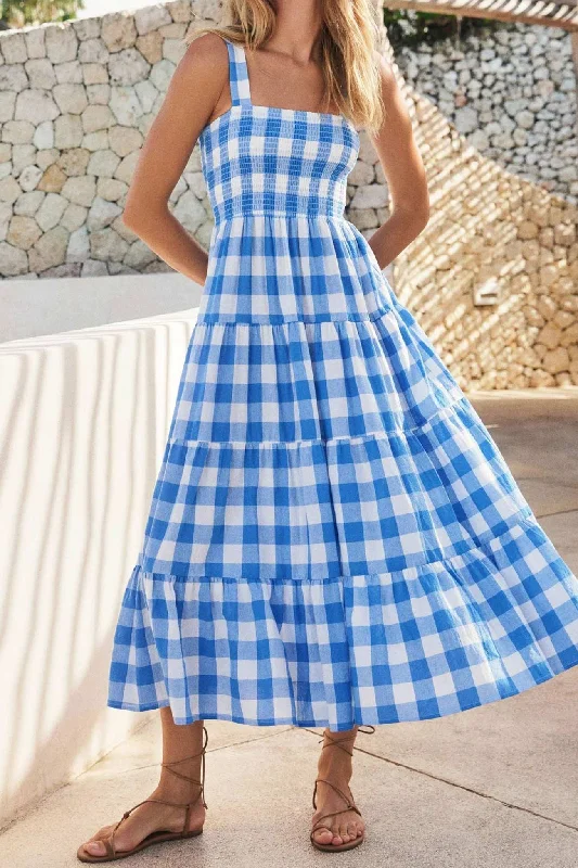 Special Savings mini dressPlaid Print Tiered Cami Dress