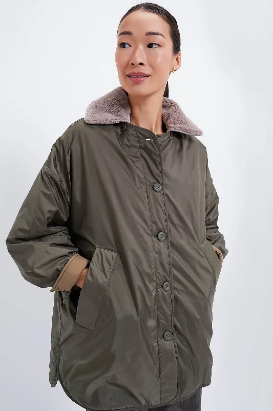 Act Now warm jacketReversible Kaki Drava Jacket
