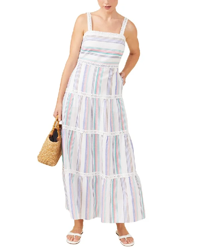Take Advantage lace-up dressJ.McLaughlin Hestia Linen-Blend Dress
