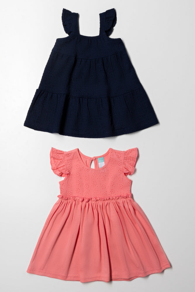 Markdowns layered dress2 Pack Dresses Black And Pink