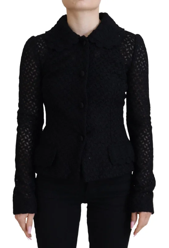 Can't Miss warm trench coatDolce & Gabbana Wool Knitted Button Down Collar Jacket