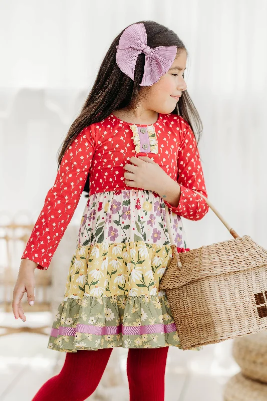 Deep Discounts boho-chic dressCrimson Maple Melody Ruffle Dress
