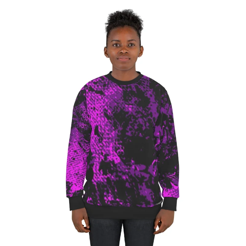 Value Deals stylish performance hoodie"Mystic Cube" (Cosmic Fusion - Amethyst/Dark Violet) - Unisex Sweatshirt