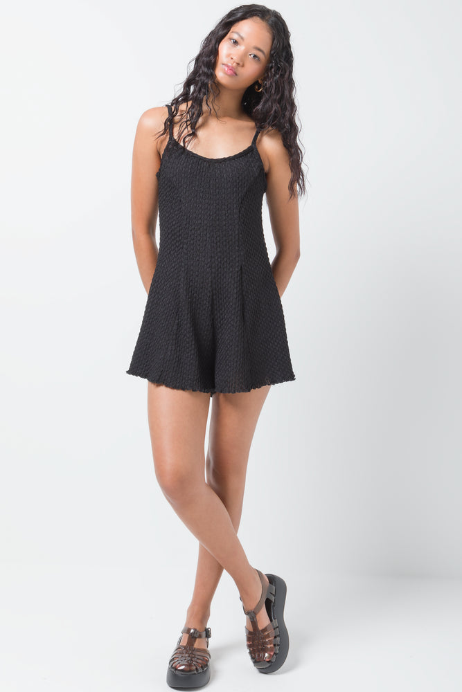 Unmissable Offer wrap-around dressTextured Playsuit Black