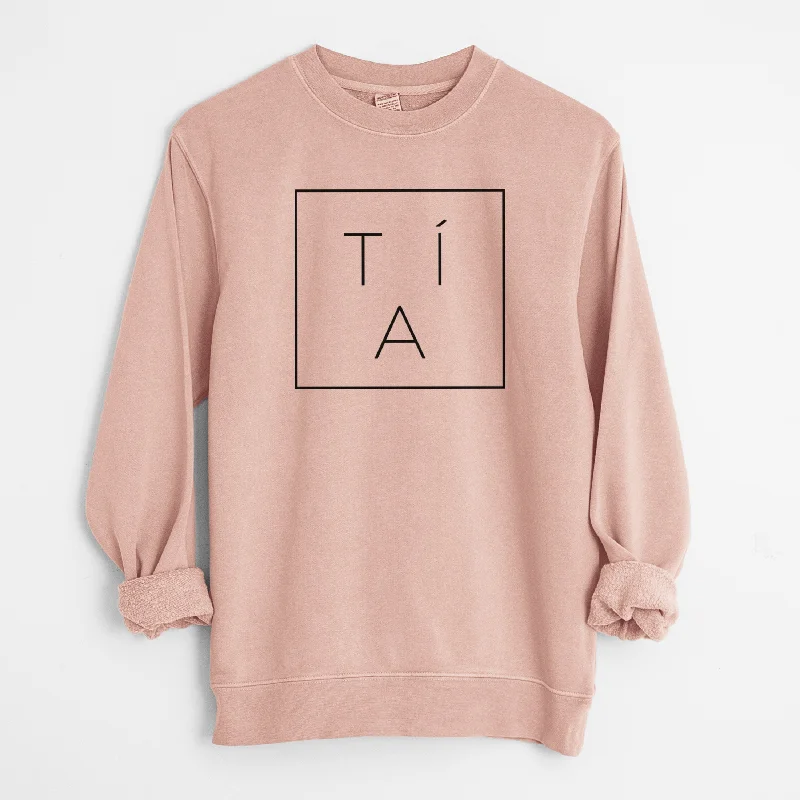 contemporary fitness sweatshirtTia Boxed - Unisex Pigment Dyed Crew Sweatshirt