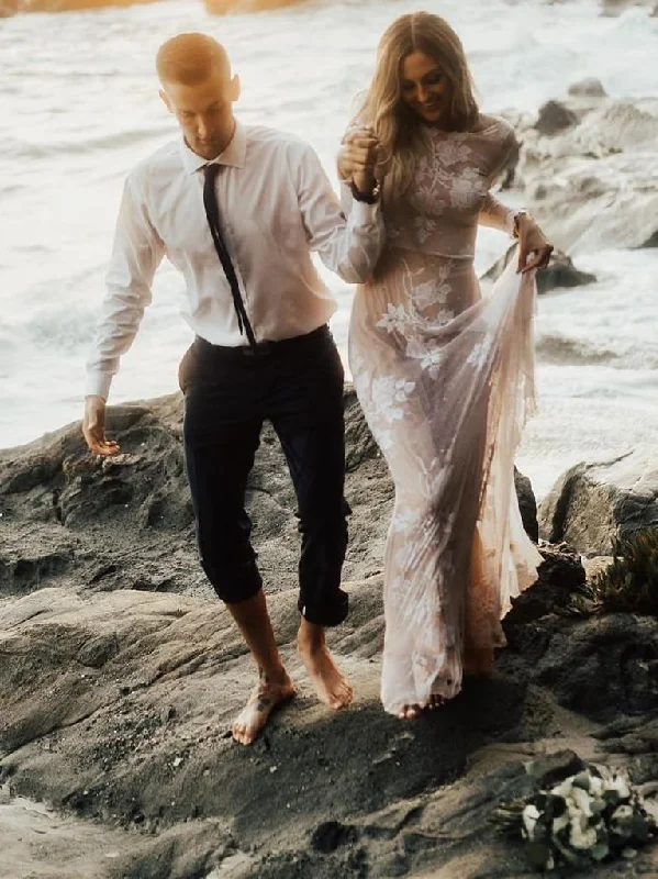 Loyalty Reward Attractive Backless Country A Line Long Sleeves Wedding Dress Boho Bridal Gowns YSQ4735 Loyalty Reward Attractive Backless Country A Line Long Sleeves Wedding Dress Boho Bridal Gowns YSQ4735
