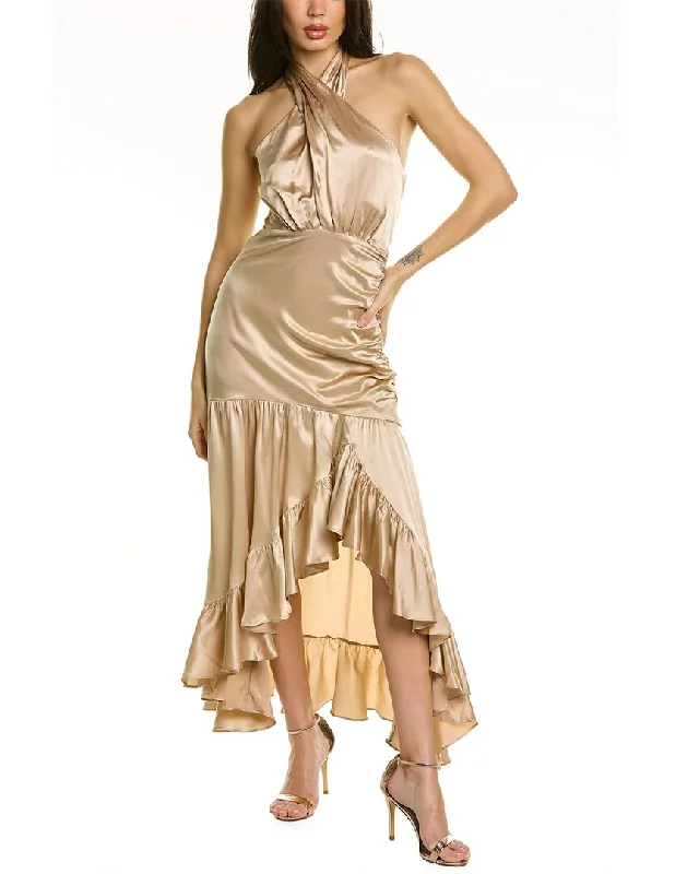 Overstock Sale backless dressCinq à Sept Arianna Silk Midi Dress