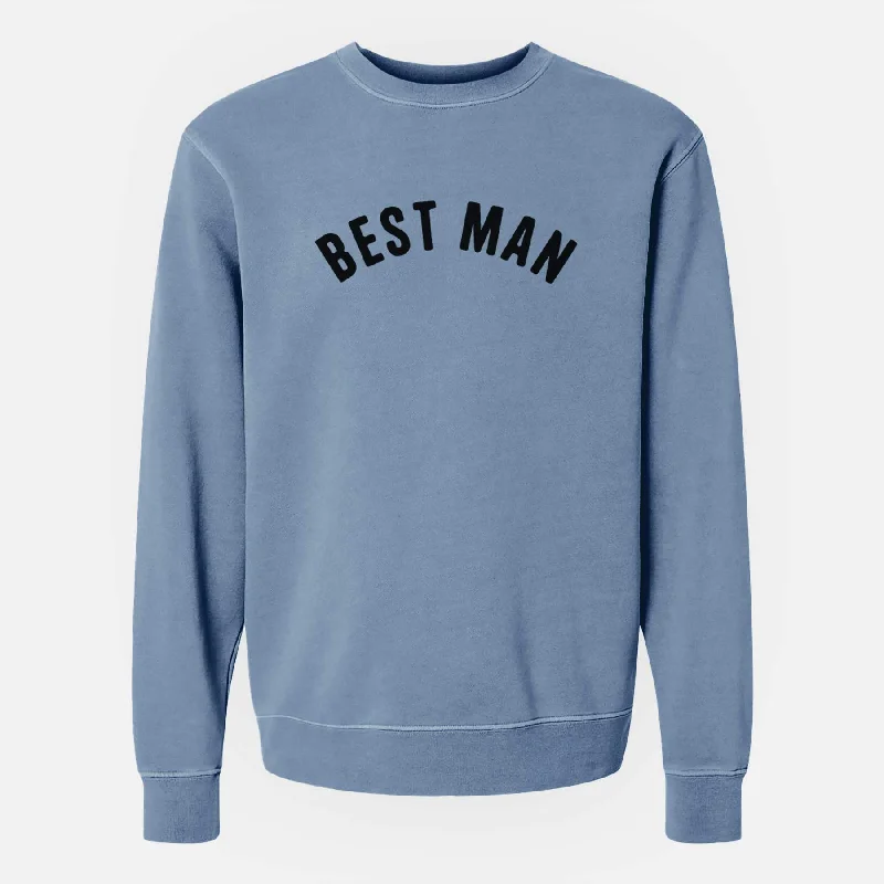 premium gym hoodieBest Man - Articulate Collection - Unisex Pigment Dyed Crew Sweatshirt