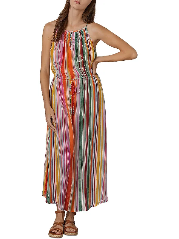 Weekend Flash Sale satin dressRosalie Womens Striped Long Maxi Dress