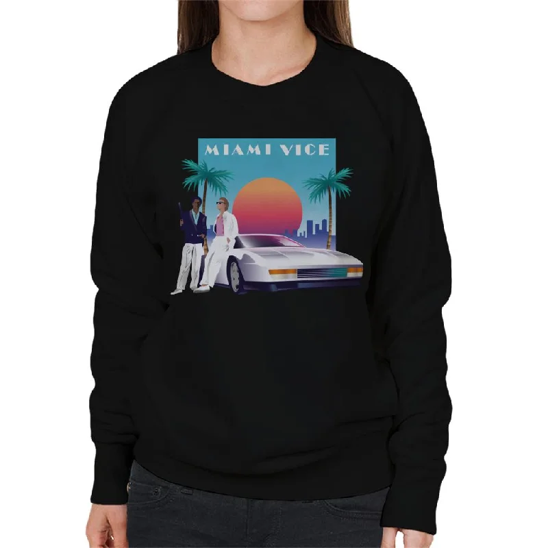 minimalist gym sweatshirtMiami Vice Sunset Women's Sweatshirt