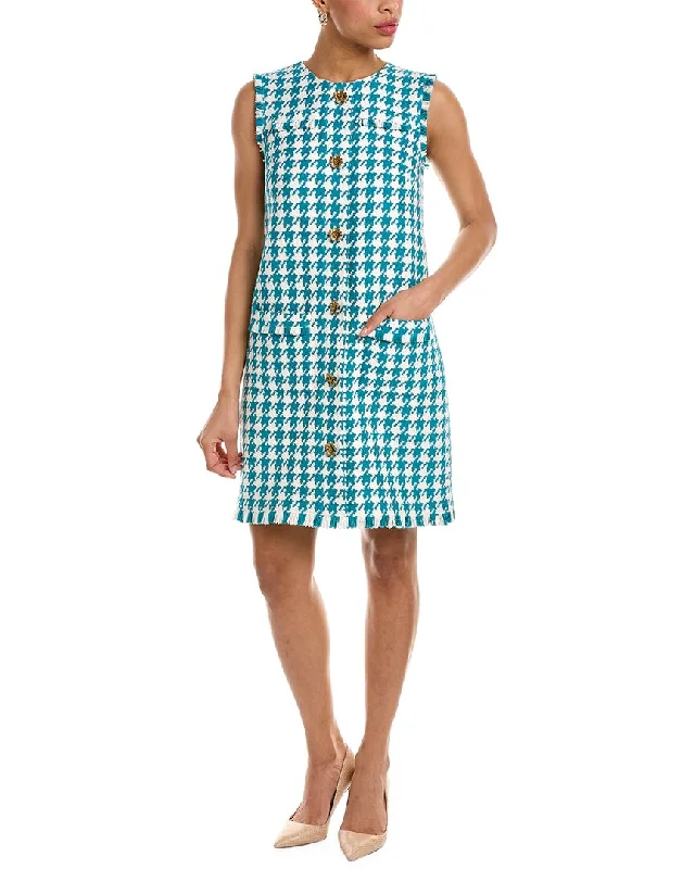 Season Finale Sale casual slip dressOscar de la Renta Tweed Silk-Lined Wool-Blend Sheath Dress