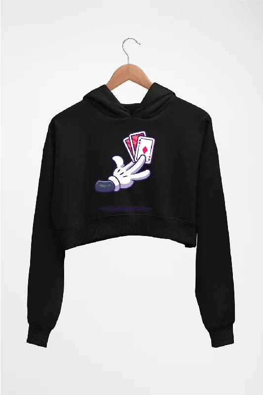 Stock Clearance relaxed fit hooded sweatshirtPoker Crop HOODIE FOR WOMEN