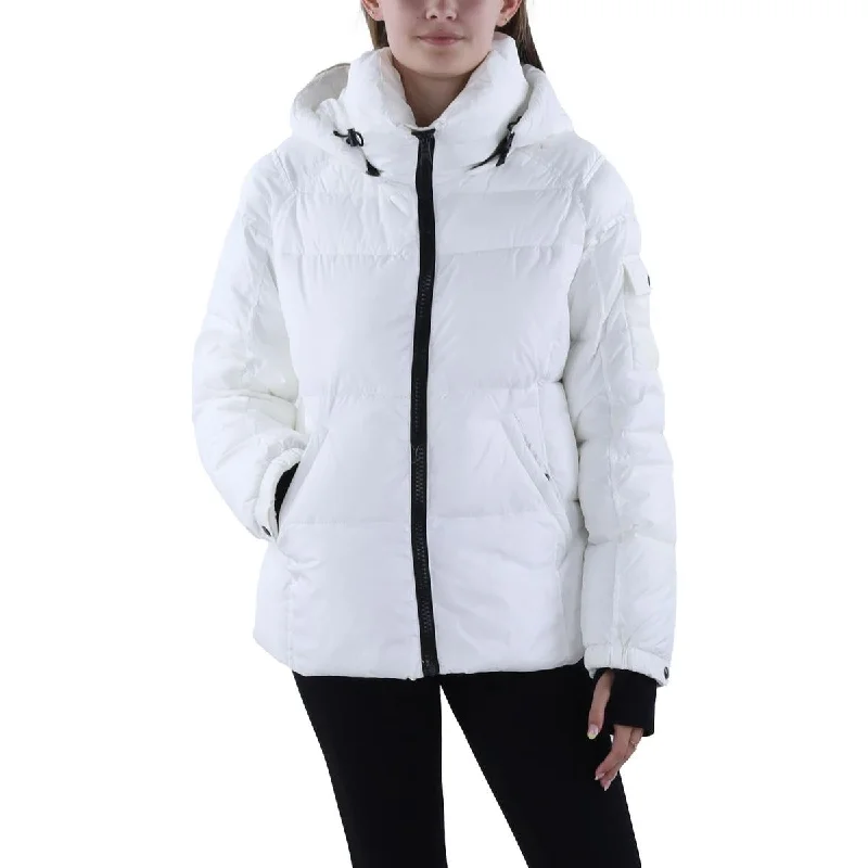 Amazing Deals cold weather jacketMatte Kylie Womens Solid Nylon Puffer Jacket