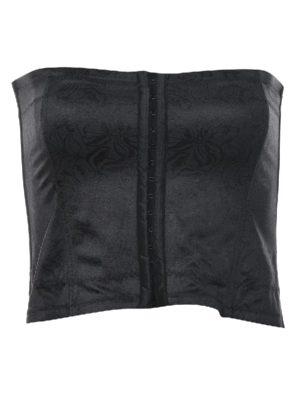 modern outdoor jacketJacquard Pattern Bustier Style Bandeau  - S