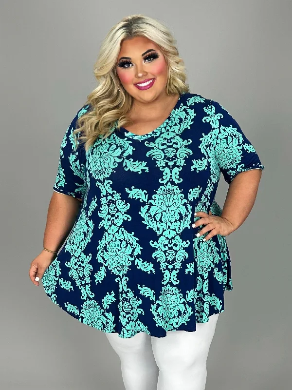 off-shoulder dress32 PSS {Moments For Me} Jade Damask Print V-Neck Tunic EXTENDED PLUS SIZE 3X 4X 5X