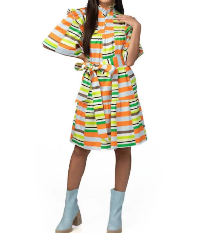 wrap-around dressMaisie Dress In Retro Stripe