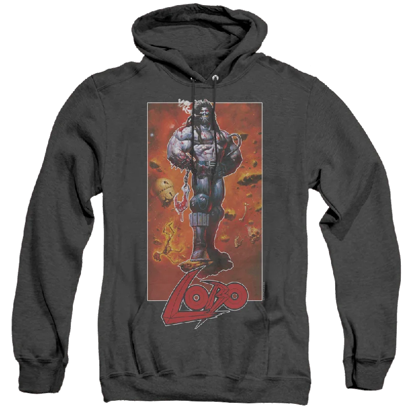 vintage hoodieLobo Lobo Pose - Heather Pullover Hoodie