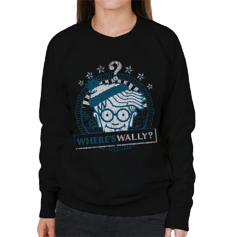 oversized sports sweatshirtWhere's Wally Vintage Design Women's Sweatshirt