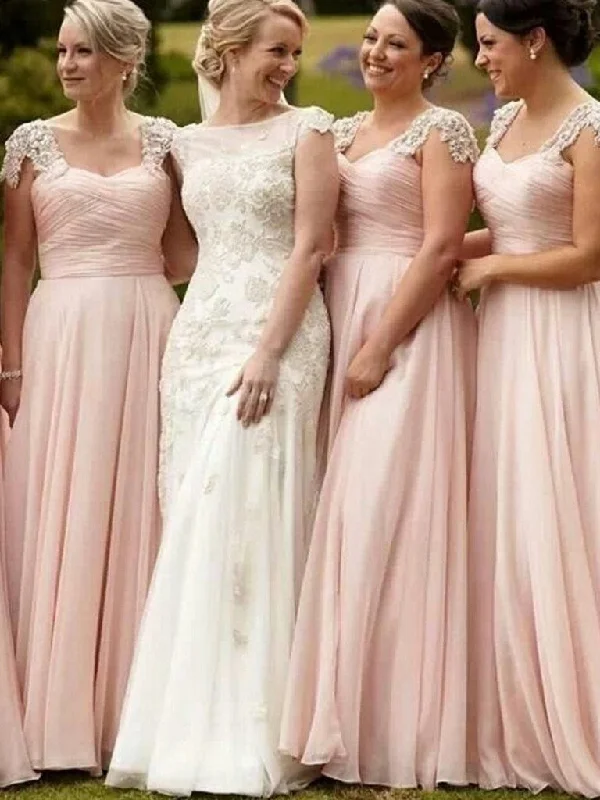 Savings Spectacular Chic Bridesmaid Dresses A-line V-neck Pearl Pink Long Bridesmaid Dresses JKB026 Savings Spectacular Chic Bridesmaid Dresses A-line V-neck Pearl Pink Long Bridesmaid Dresses JKB026