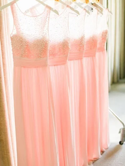 Online Specials Chic Bridesmaid Dresses Pink A-line Floor-length Chiffon Beading Bridesmaid Dresses JKB062 Online Specials Chic Bridesmaid Dresses Pink A-line Floor-length Chiffon Beading Bridesmaid Dresses JKB062