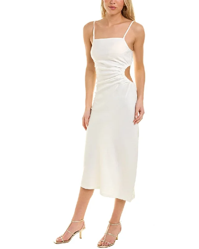 Limited Quantity pleated dressMonrow Linen-Blend Slip Dress