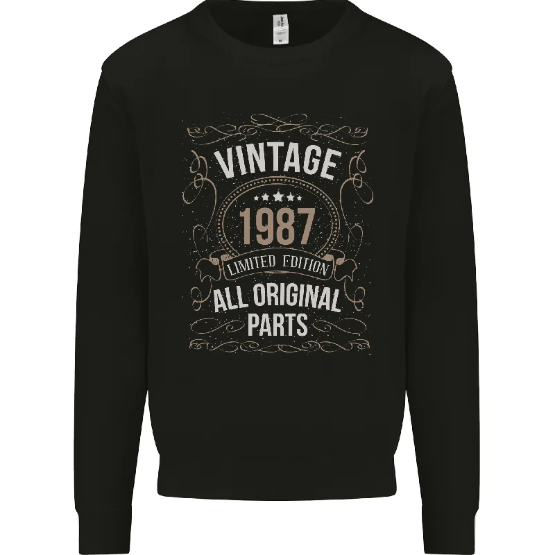 cool activewear hoodie37th Birthday Limited Edition 1987 Mens Sweatshirt Jumper