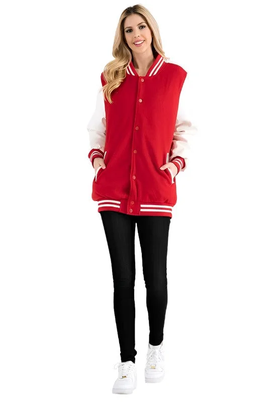 leather style jacketBoyfriend OverSize Letterman Jacket