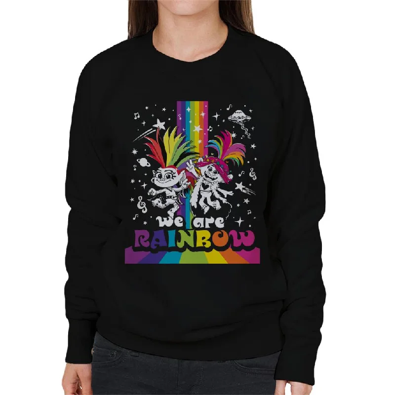 minimalist gym sweatshirtTrolls We Are Rainbow Women's Sweatshirt