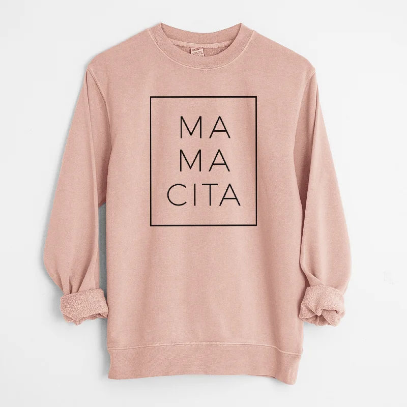 trendy fitness sweatshirtMamacita Boxed - Unisex Pigment Dyed Crew Sweatshirt