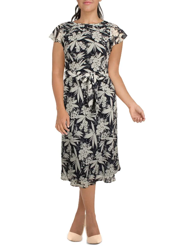 spaghetti strap dressWomens Georgette Floral Midi Dress