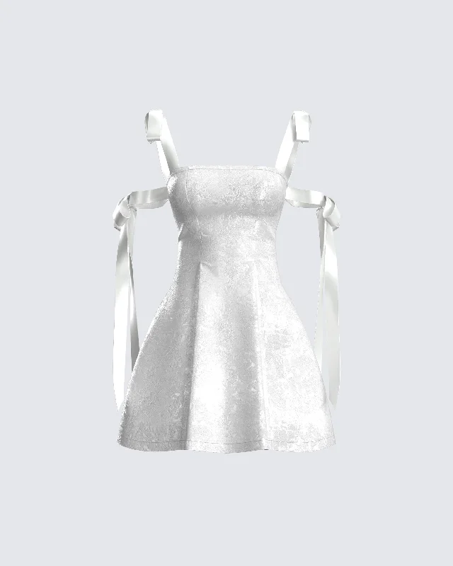 Reduced Prices midi dressValeria White Satin Mini Dress
