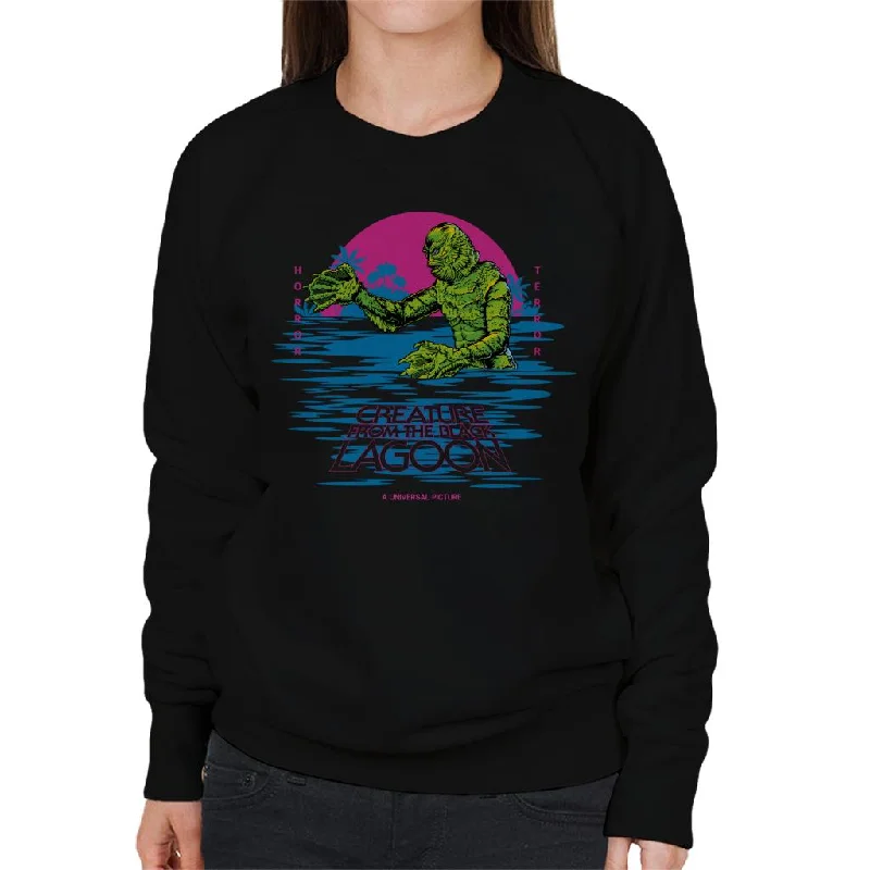 sleek workout sweatshirtThe Creature From The Black Lagoon Horror Terror Women's Sweatshirt