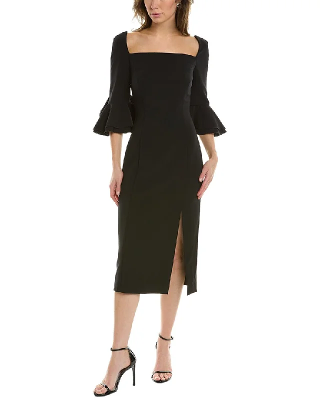 Don't Wait knit dressCarolina Herrera Square Neck Midi Dress