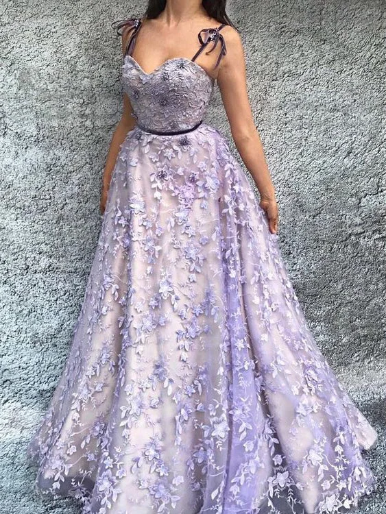 Act Fast Beautiful Prom Dresses Spaghetti Straps A line Lace Prom Dress Sexy Evening Dress JKL971