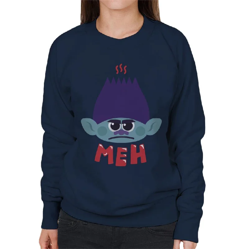 vibrant athletic hoodieTrolls Branch Meh Women's Sweatshirt